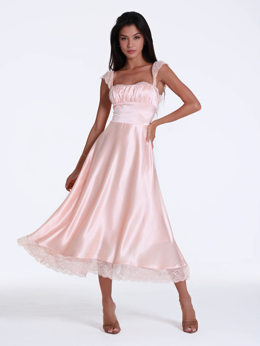SUNDIS Leather-like Knit Sundress