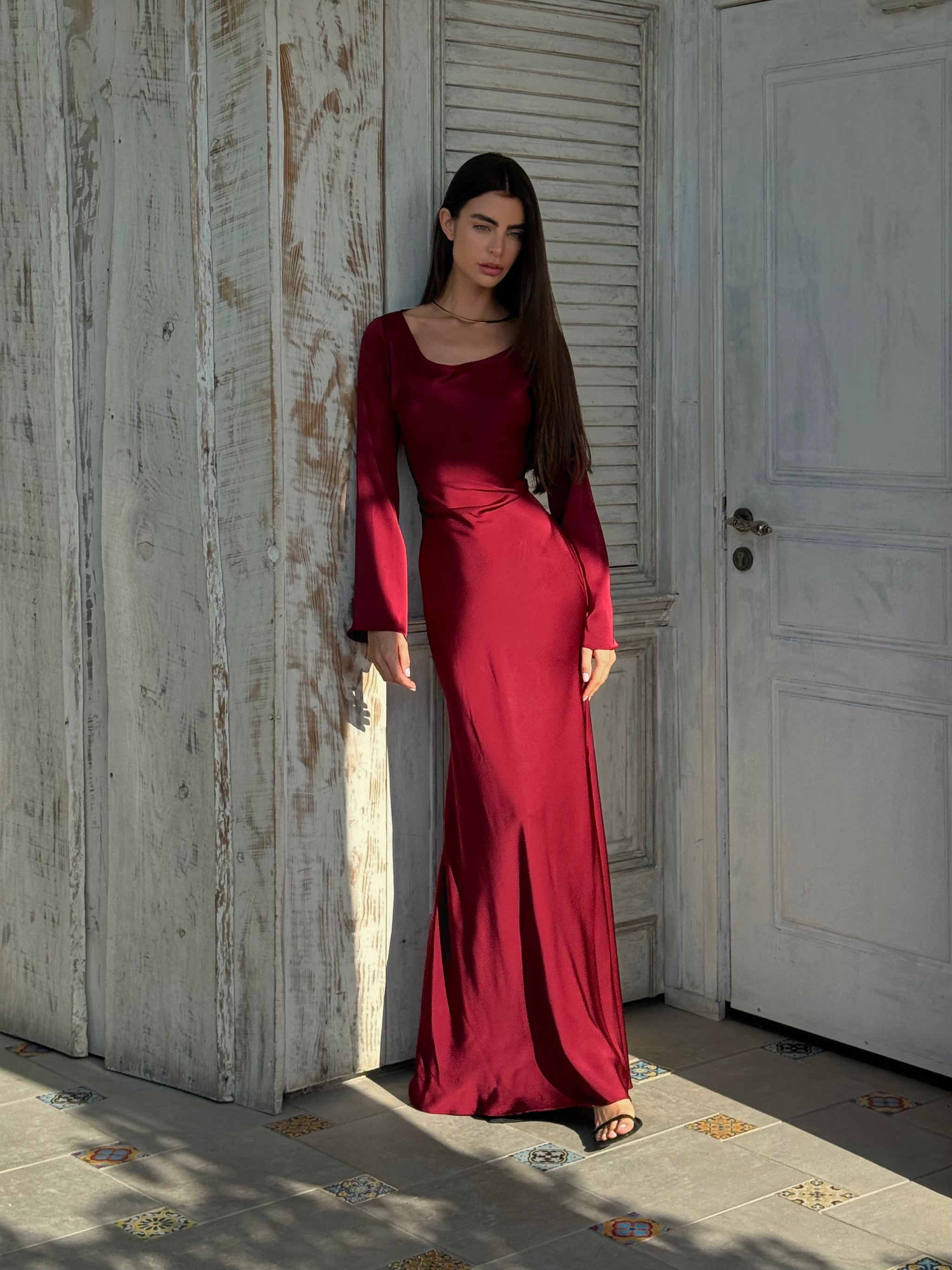 Gamine Long Sleeve Dress – marbl.ae