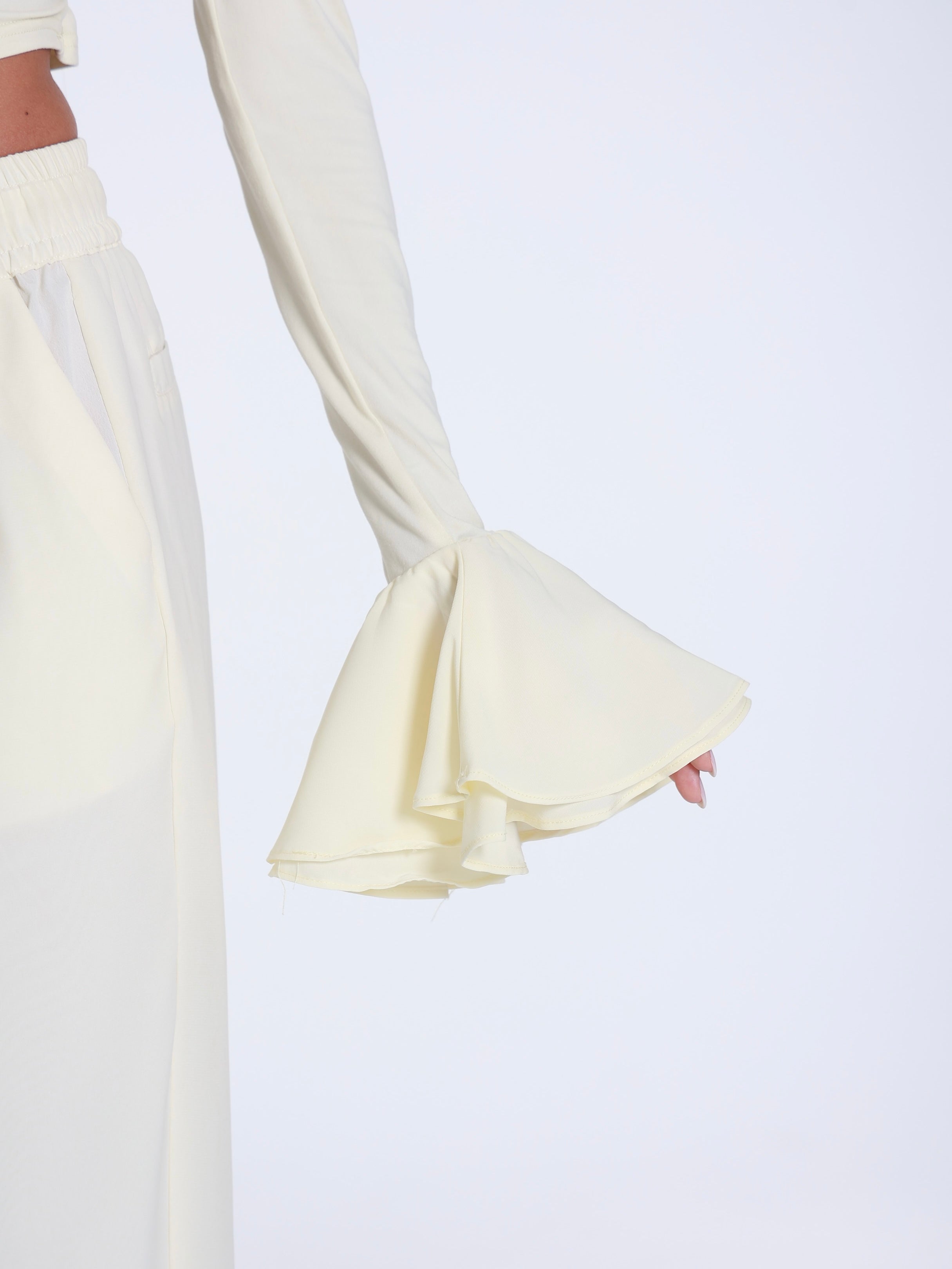 Ruffled Bell Sleeve Top – marbl.ae