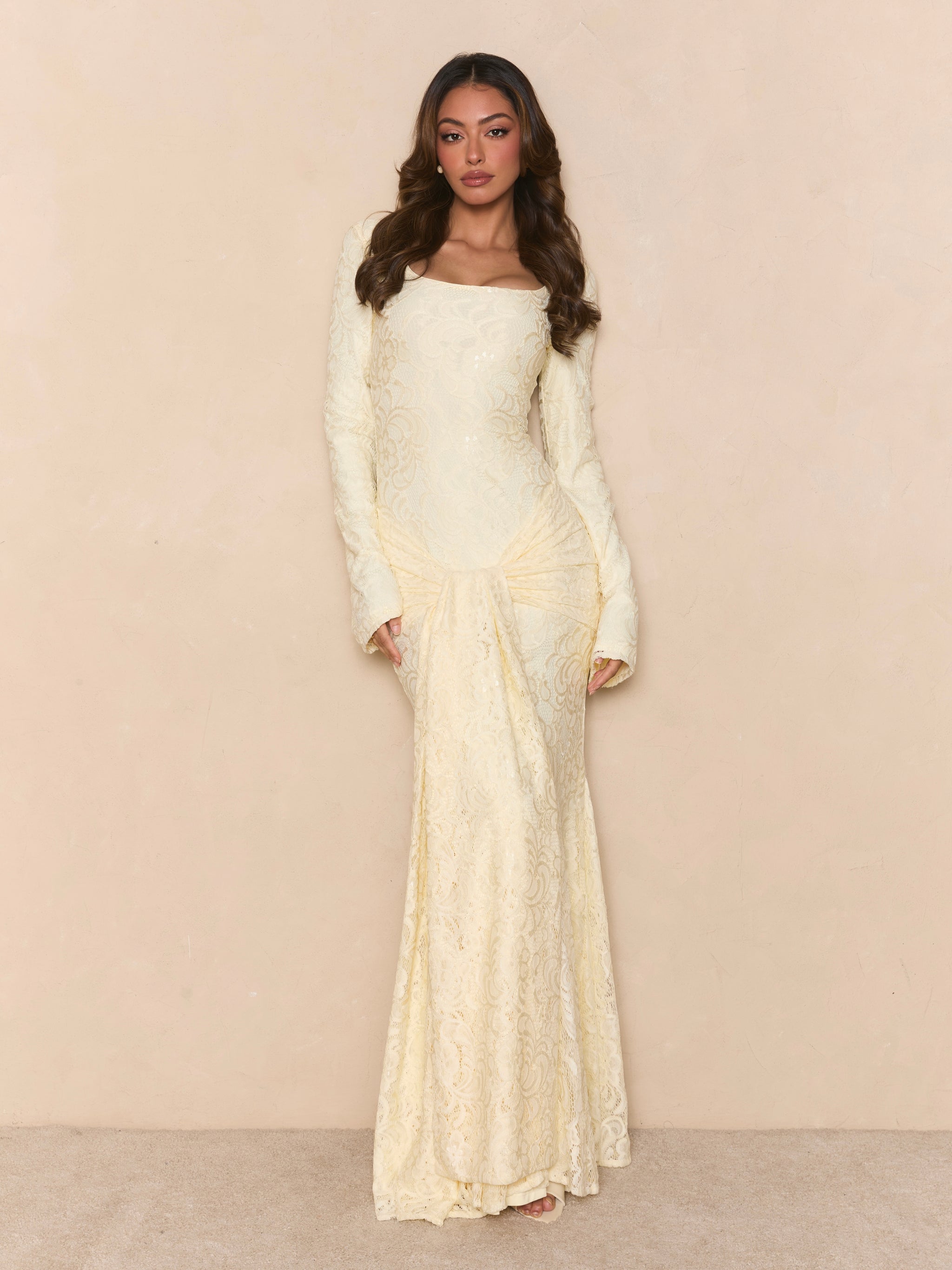 Wifey Lace Dress Cream marbl.ae Wifey Lace Dress Cream marbl.ae