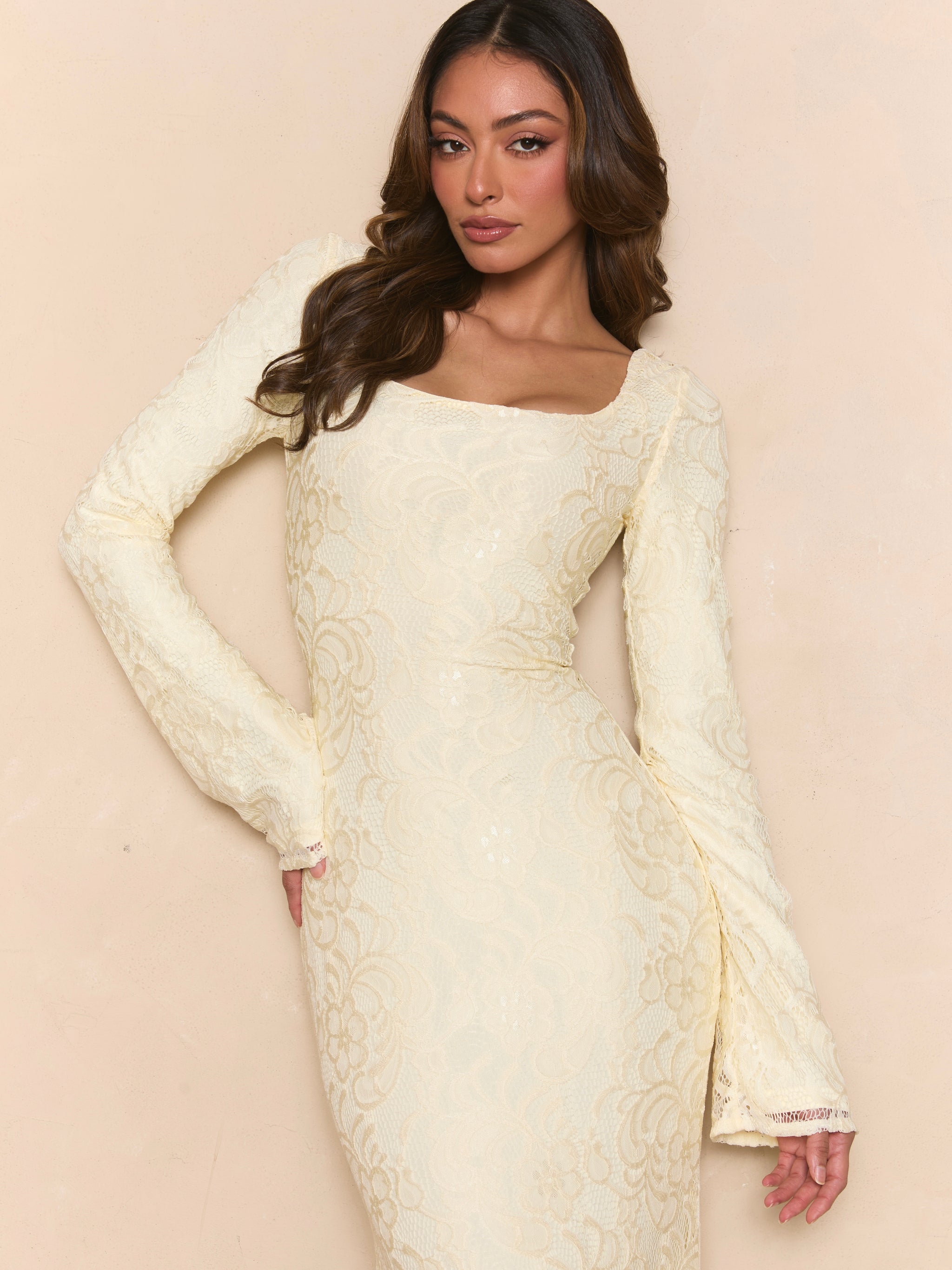 Wifey Lace Dress Cream – marbl.ae