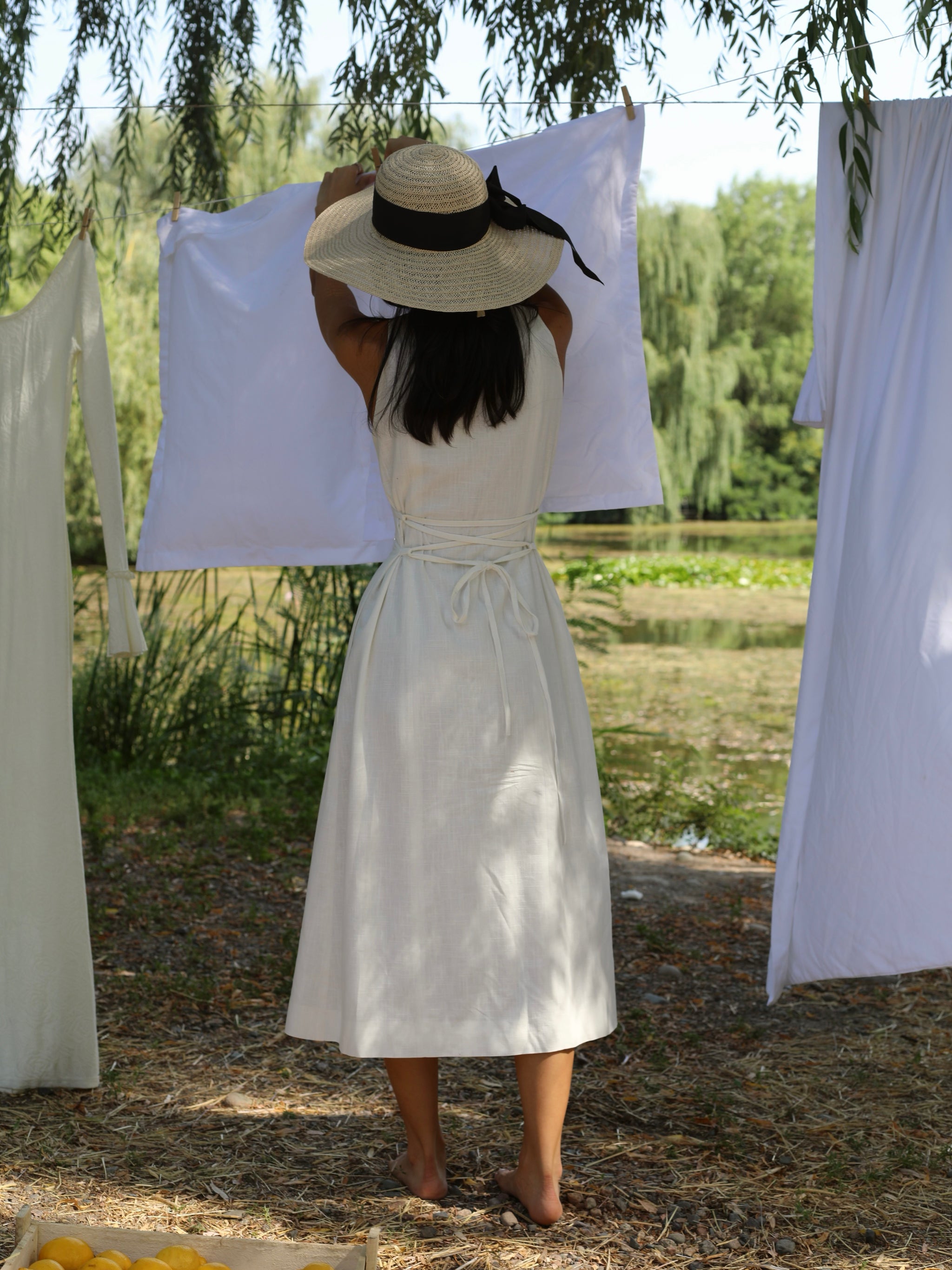Farmwife Linen Dress – marbl.ae