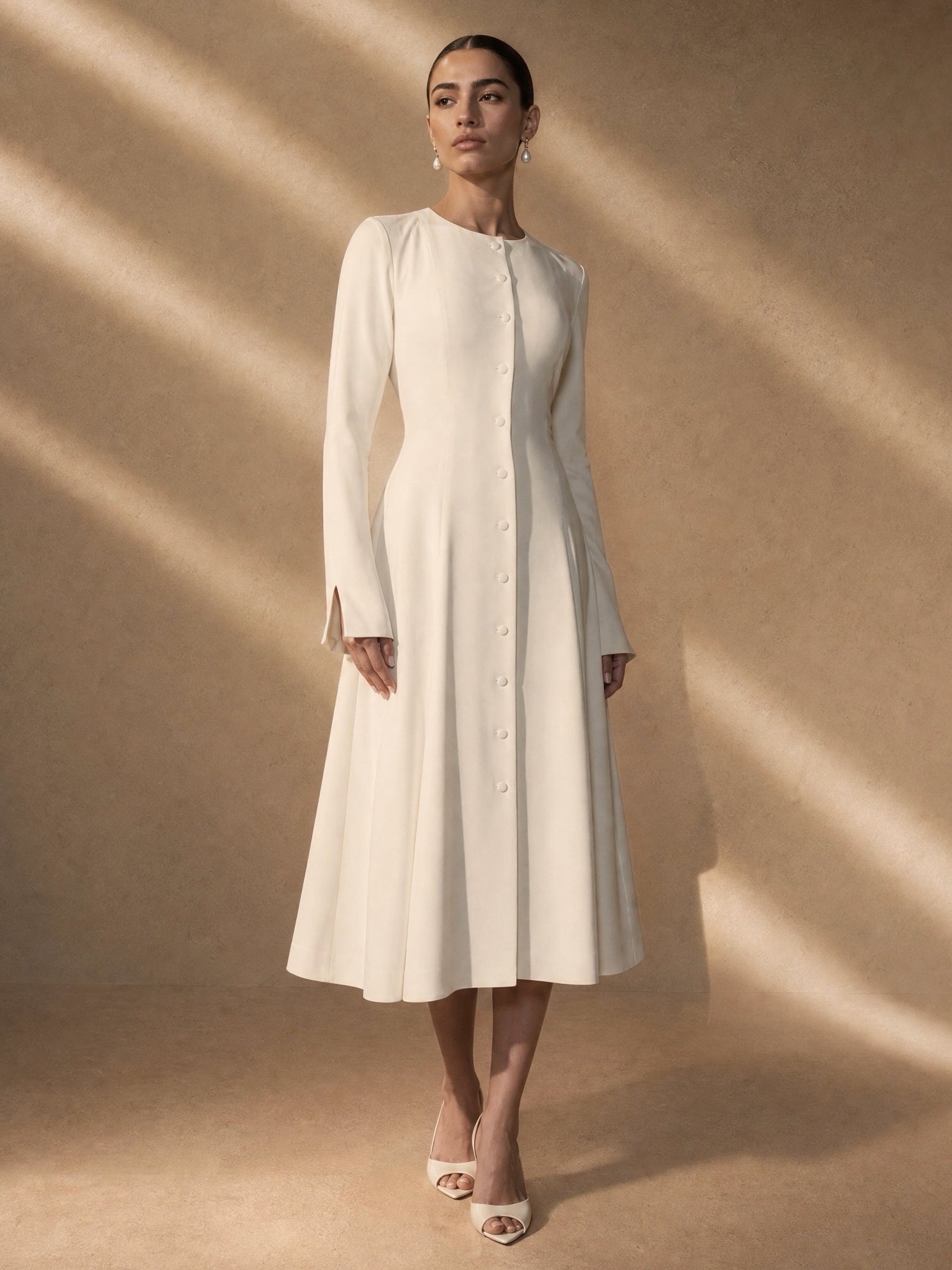 Pretty Woman Dress Ivory – marbl.ae