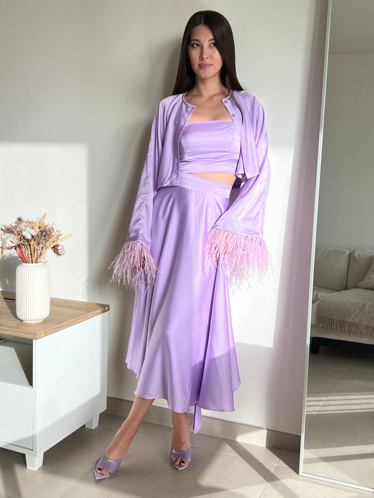 Lilac Dreamy Blouse (Feathers Style) - marbl.ae