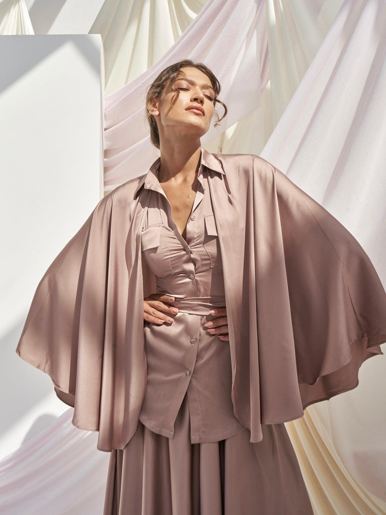 Red Carpet Cape Shirt - marbl.ae