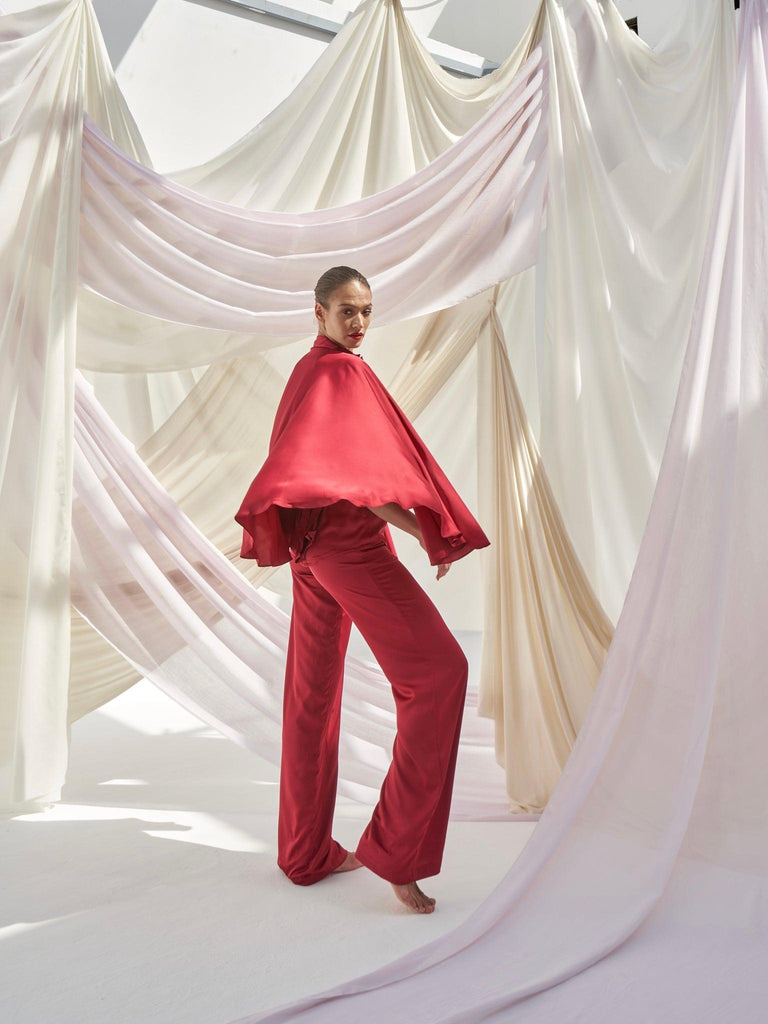 Red Carpet Cape Shirt - marbl.ae