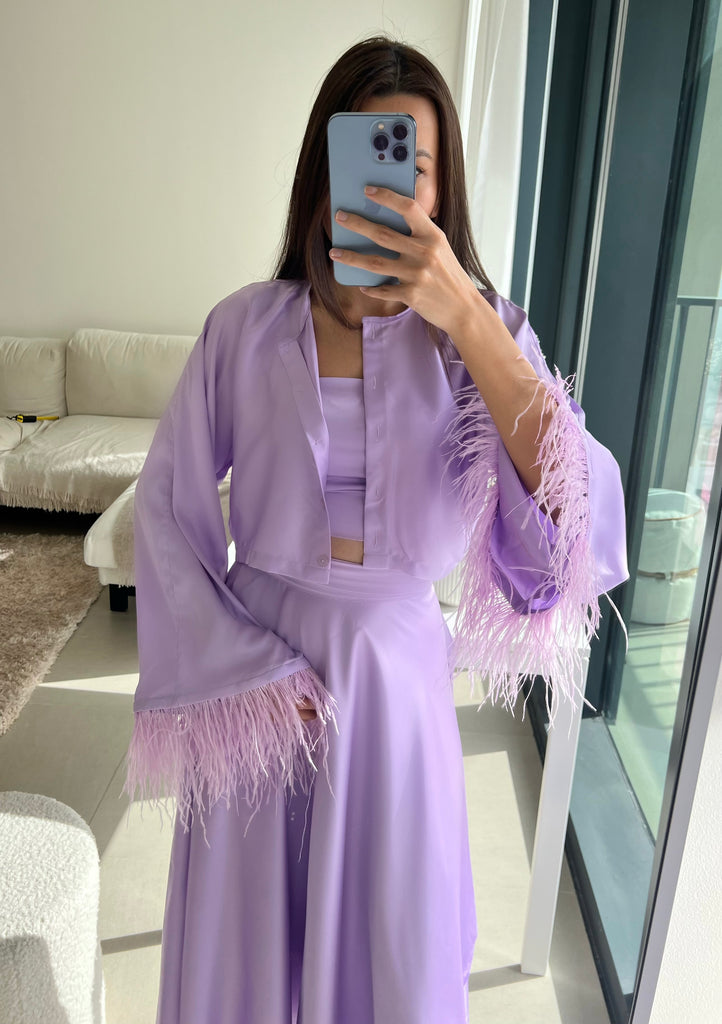 Lilac Dreamy Blouse (Feathers Style) - marbl.ae