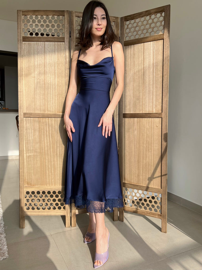 Blue sales date dress