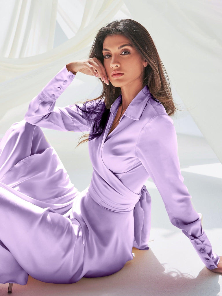 Lilac Lounge Blouse - marbl.ae